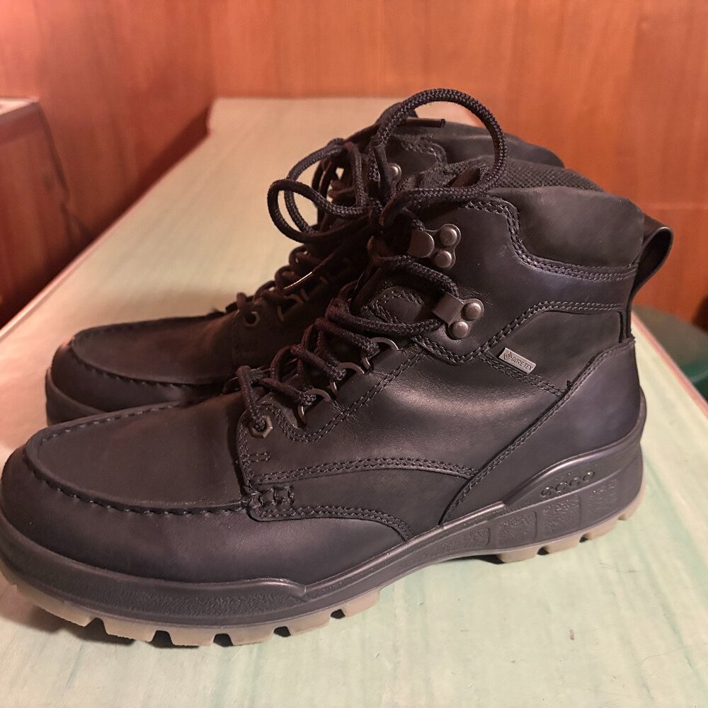 MINT Mens Ecco Track 25 Leather Gore-Tex Mid-Cut Boots 44 US 10 / 10.5